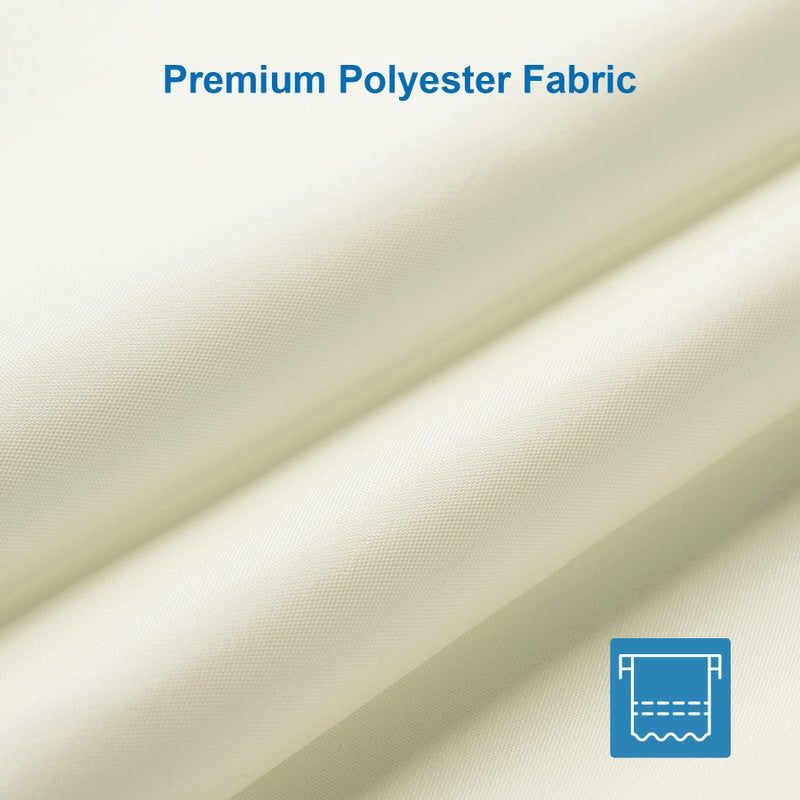 Amazer Ivory Shower Curtain Liner, Ivory Fabric Shower Liner, 2-in-1 Bathroom Shower Curtain and Liner, 12 Grommet Holes, Water Proof, Machine Washable, Hotel Quality, 72 x 72 Inches - Image 3